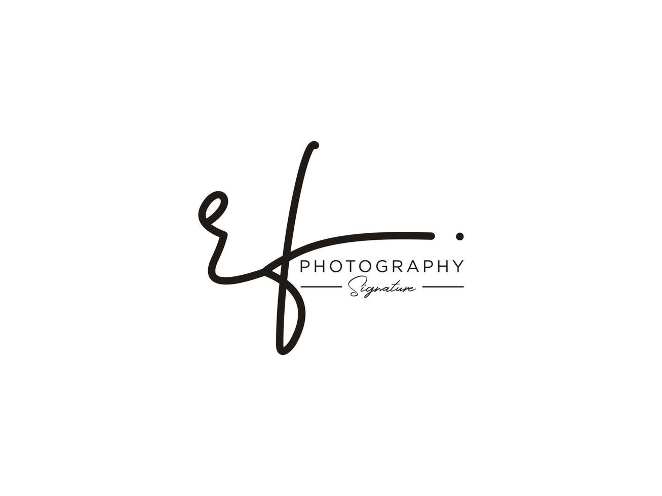 Letter RF Signature Logo Template Vector