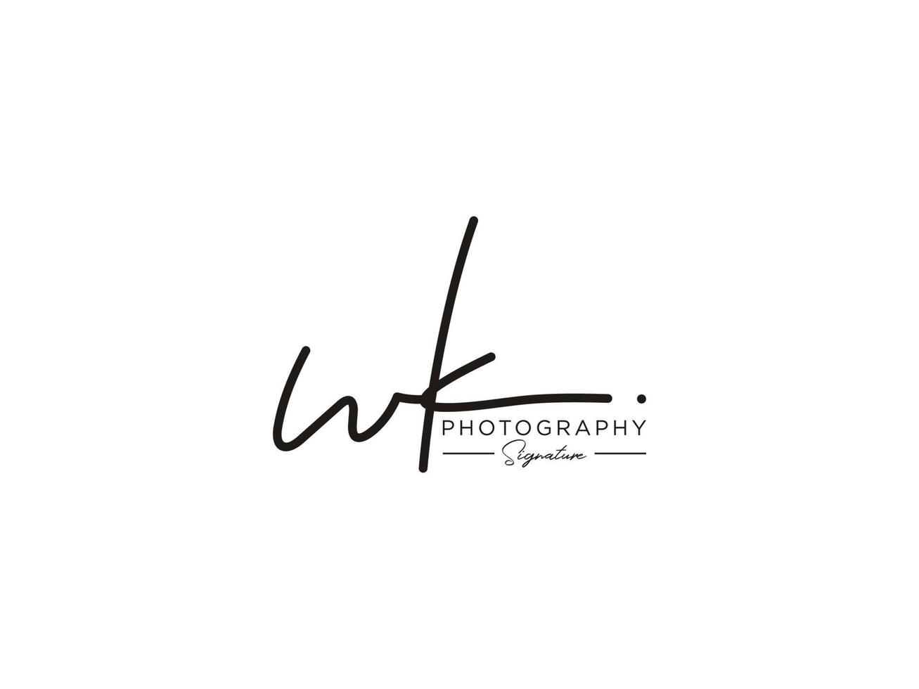 Letter WK Signature Logo Template Vector