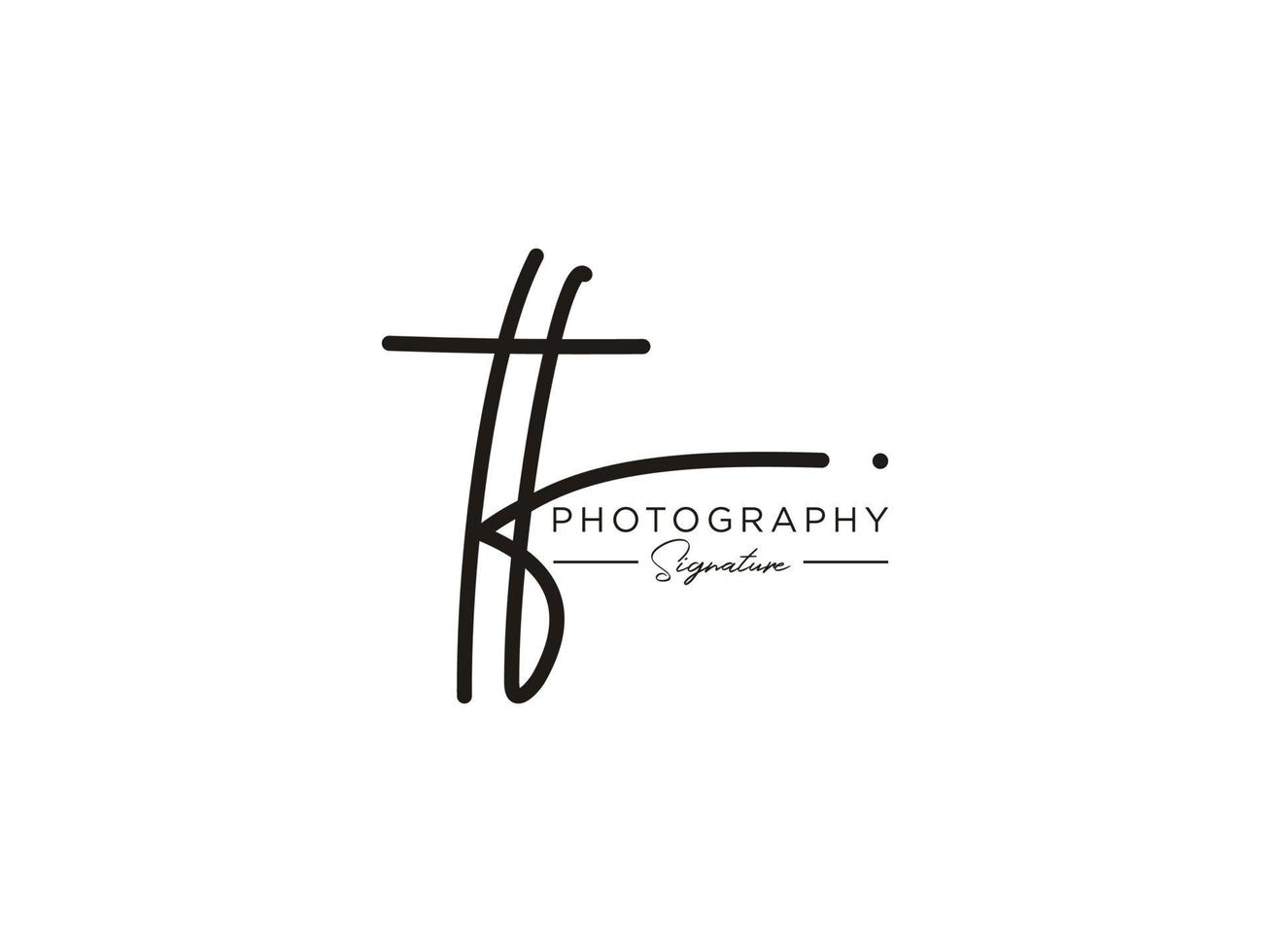 Letter TF Signature Logo Template Vector