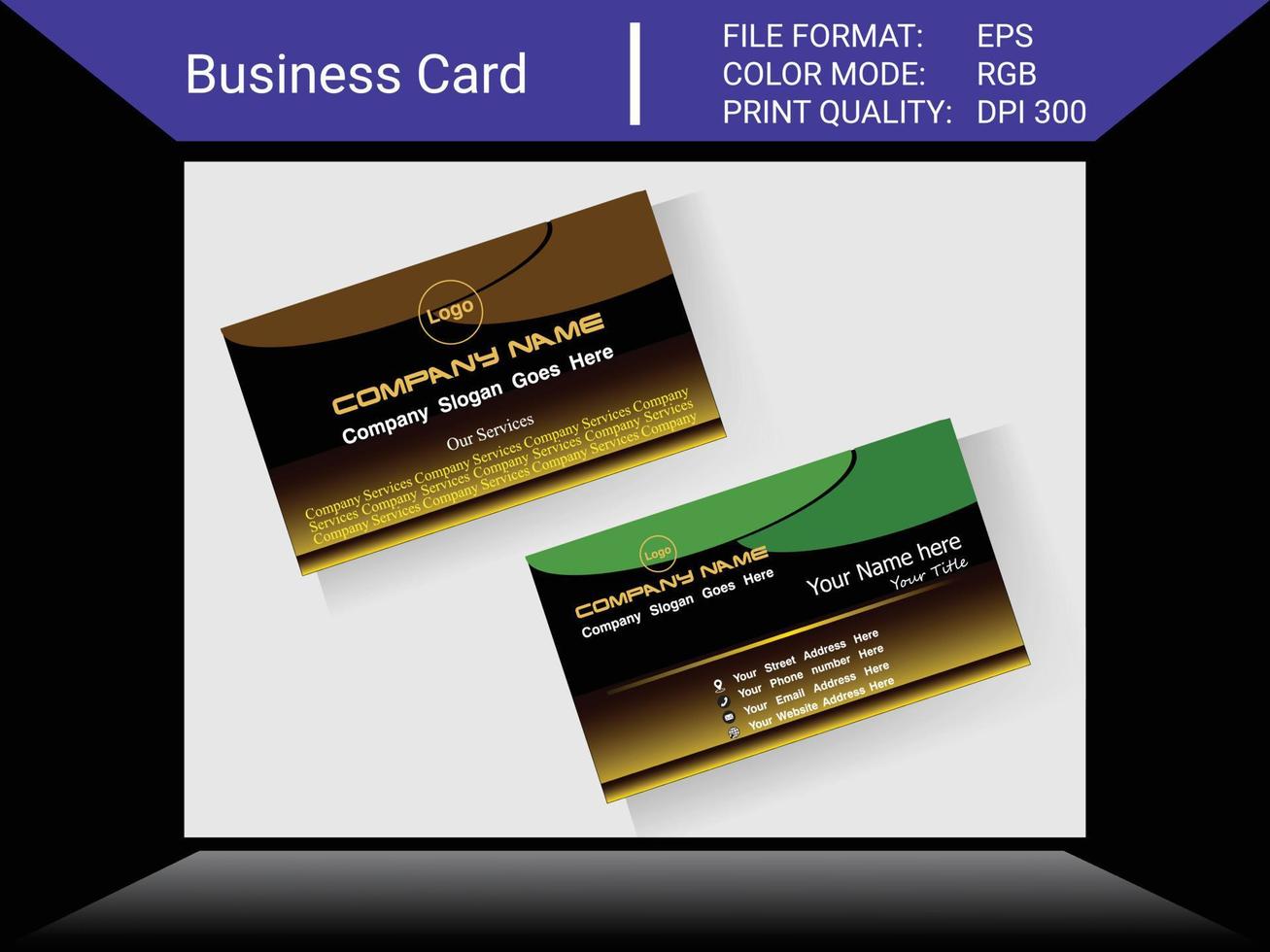 Business Card Vector Design Template