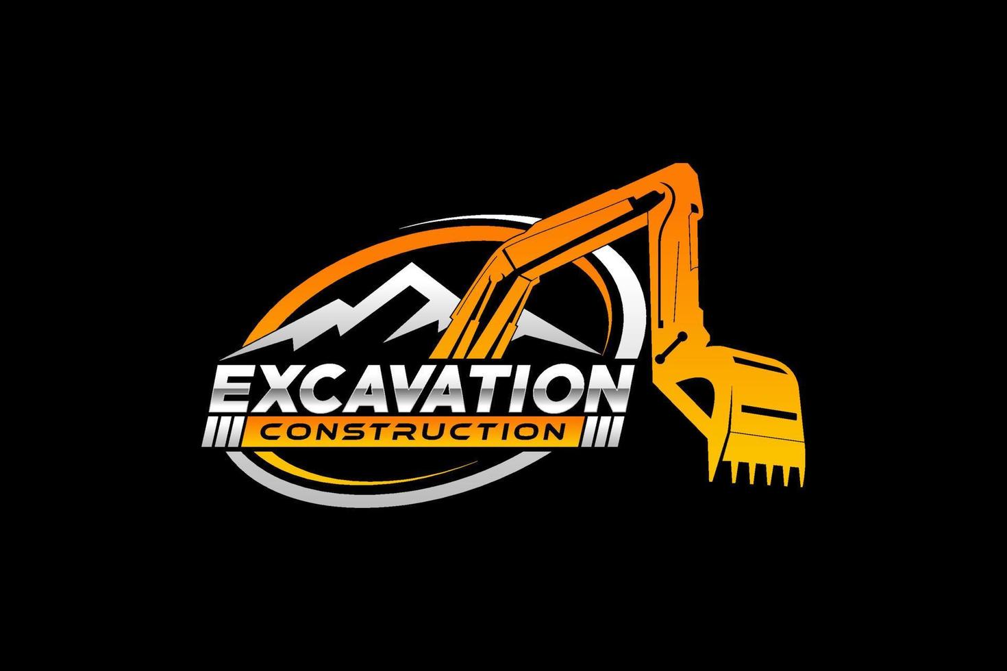 vector de construcción de equipo pesado de excavadora.