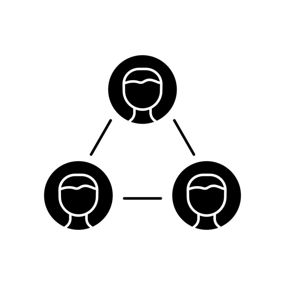 People icon. icon related to discussion, business. Glyph icon style, solid. Simple design editable vector