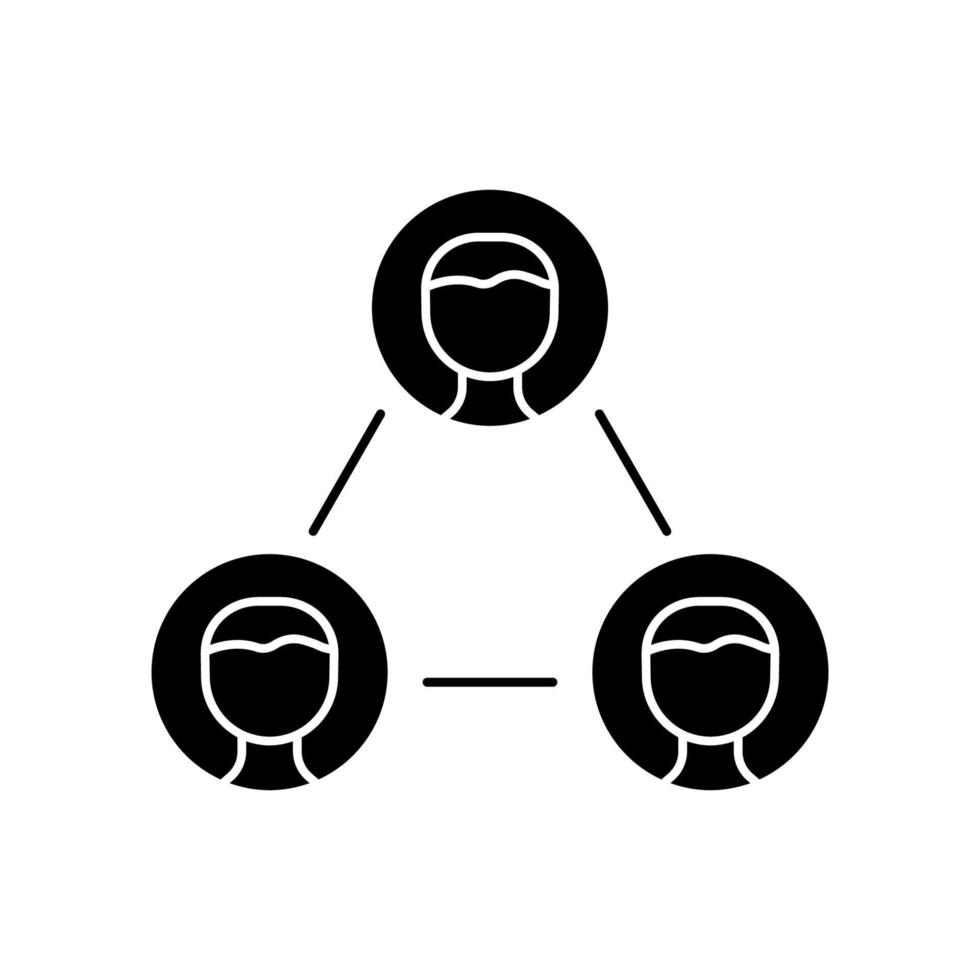 icono de personas. icono relacionado con discusión, negocios. estilo de icono de glifo, sólido. diseño simple editable vector