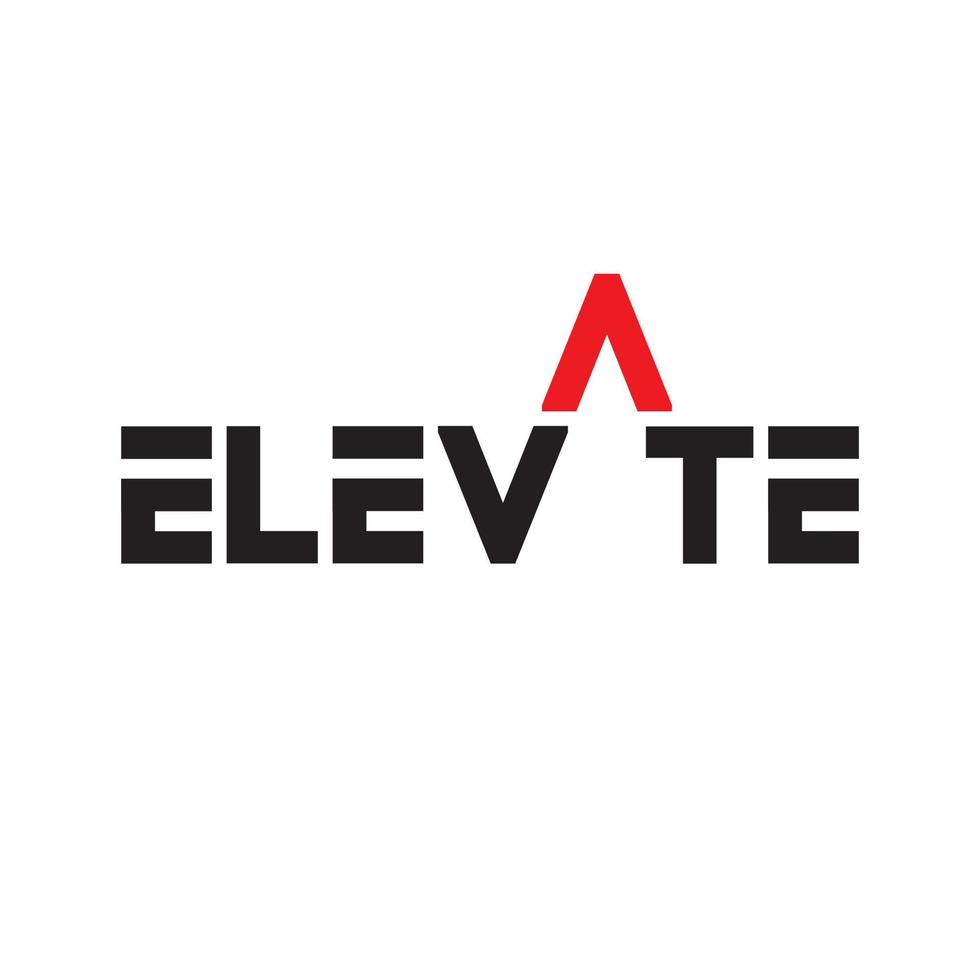 elevar la ilustración de vector de diseño de logotipo de texto.