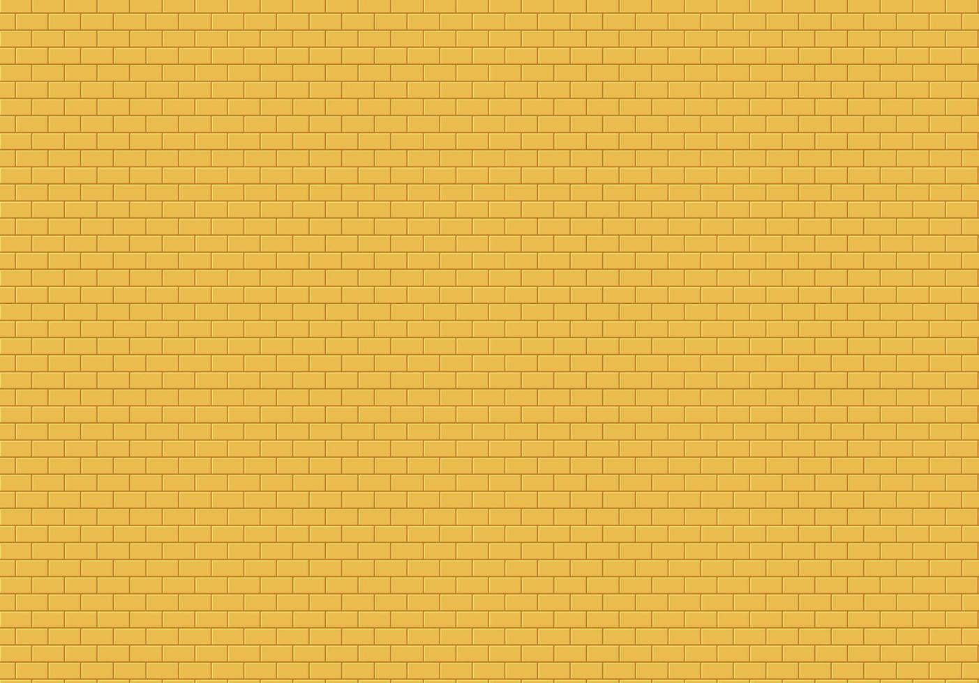 Gold brick wall background. Yellow bricks texture seamless pattern vector. vector