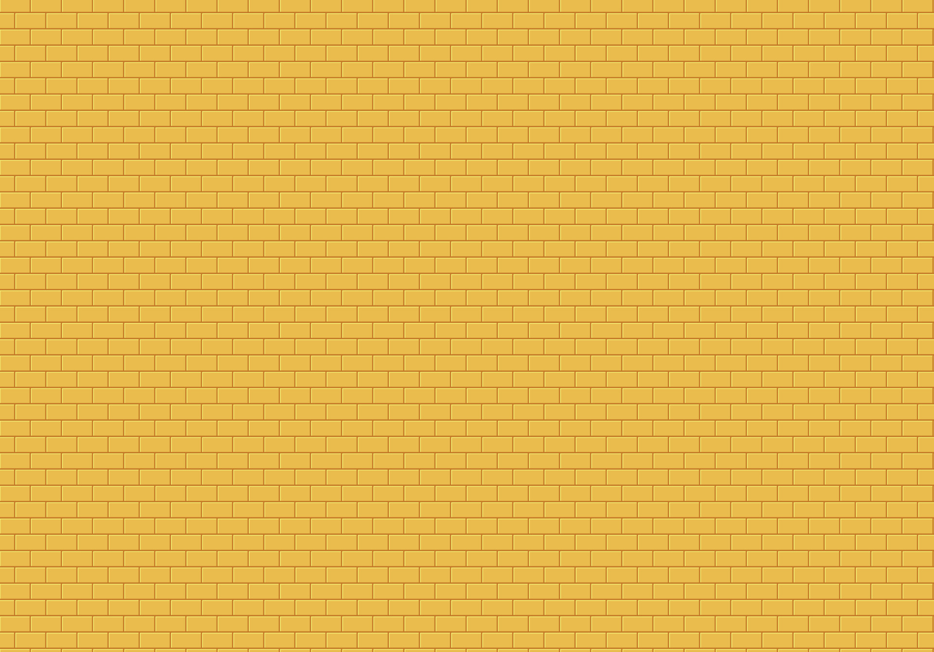Gold brick wall background. Yellow bricks texture seamless pattern