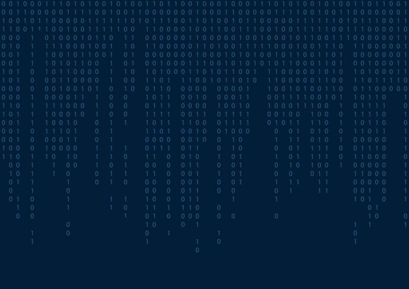 Digital binary code seamless pattern. Blue background. Vector illustration.