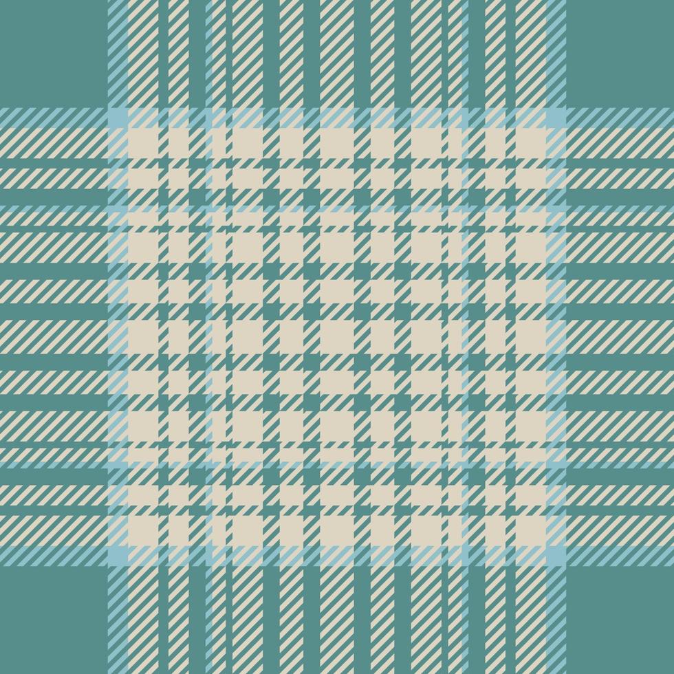 Plaid check pattern in green color. Seamless fabric texture. Tartan textile print. vector