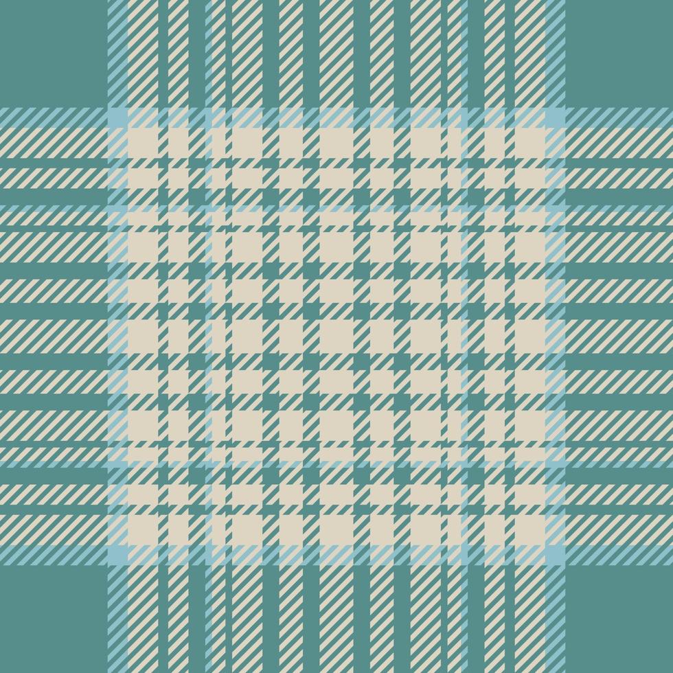 Plaid check pattern in green color. Seamless fabric texture. Tartan textile print. vector