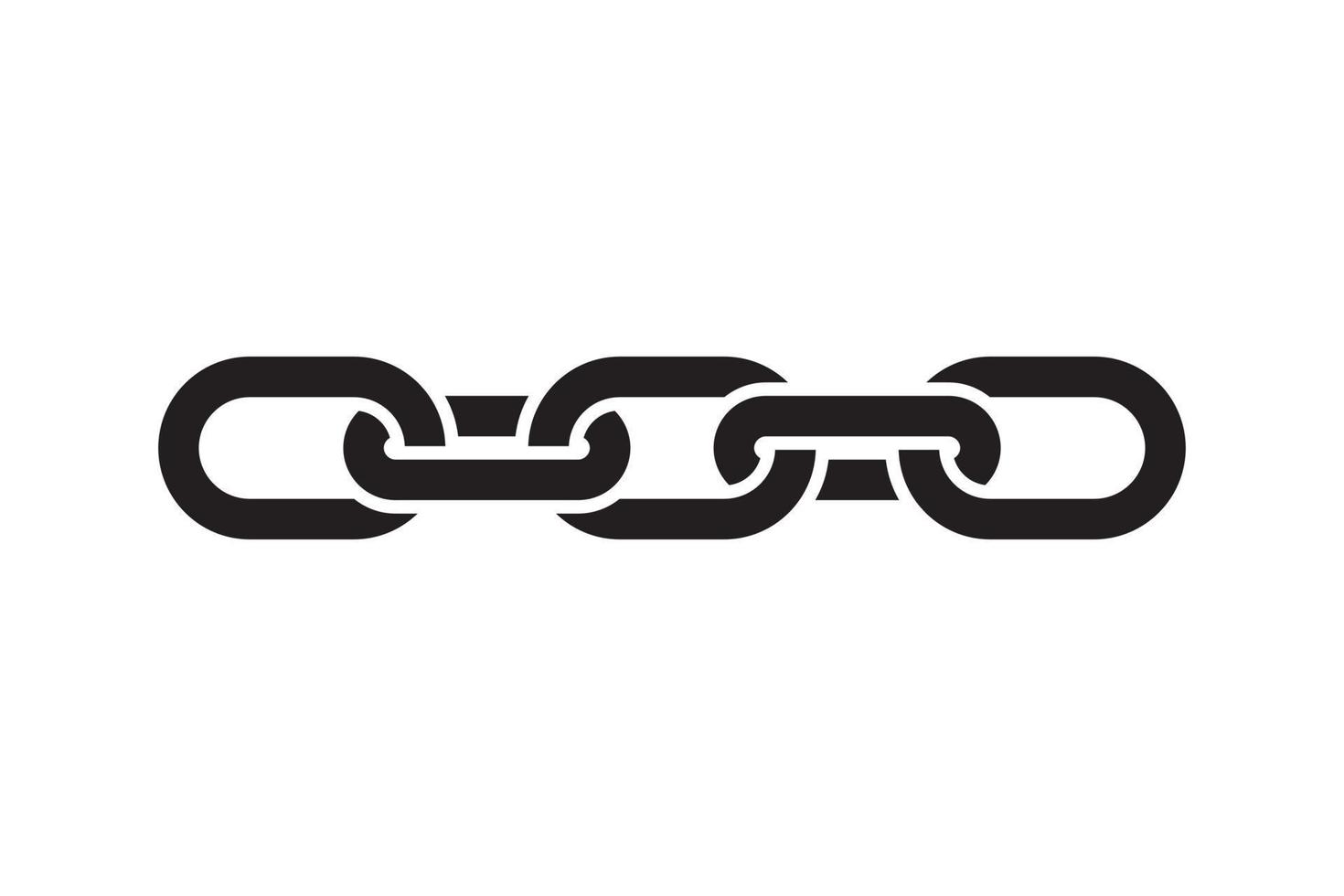 Chain link icon. Connection sign vector illustration. Linked interface design.