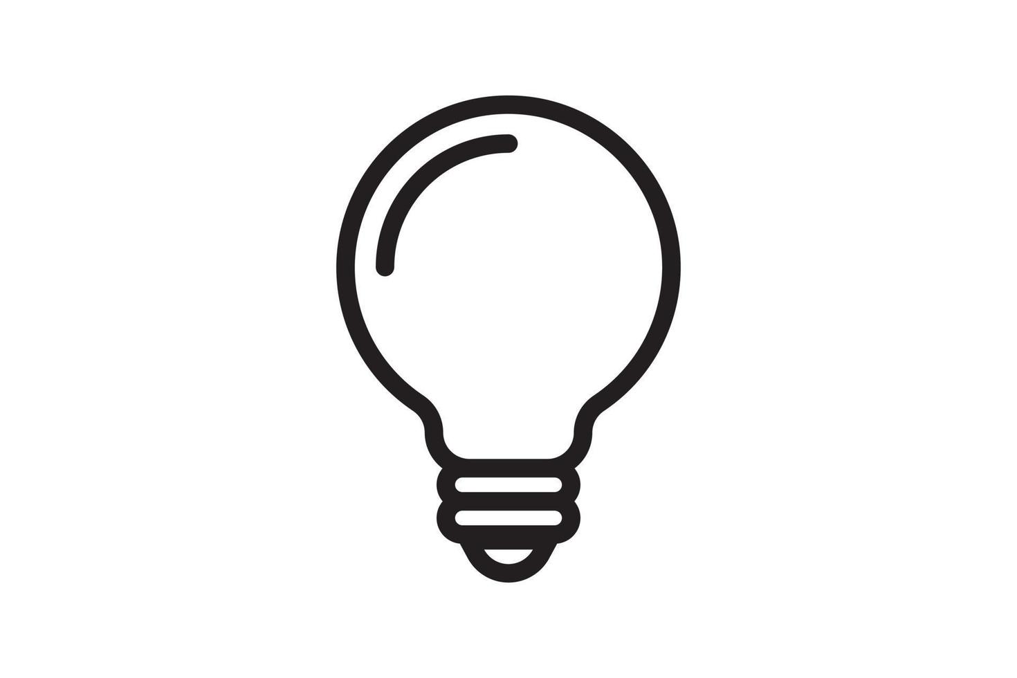 Electric light bulb icon. Electricity lamp symbol. Vector illumination sign.