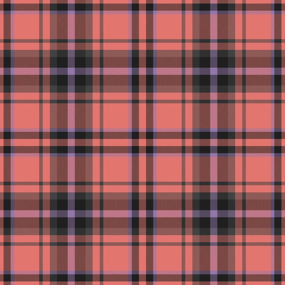 Plaid seamless pattern. Check fabric texture. Vector textile print.