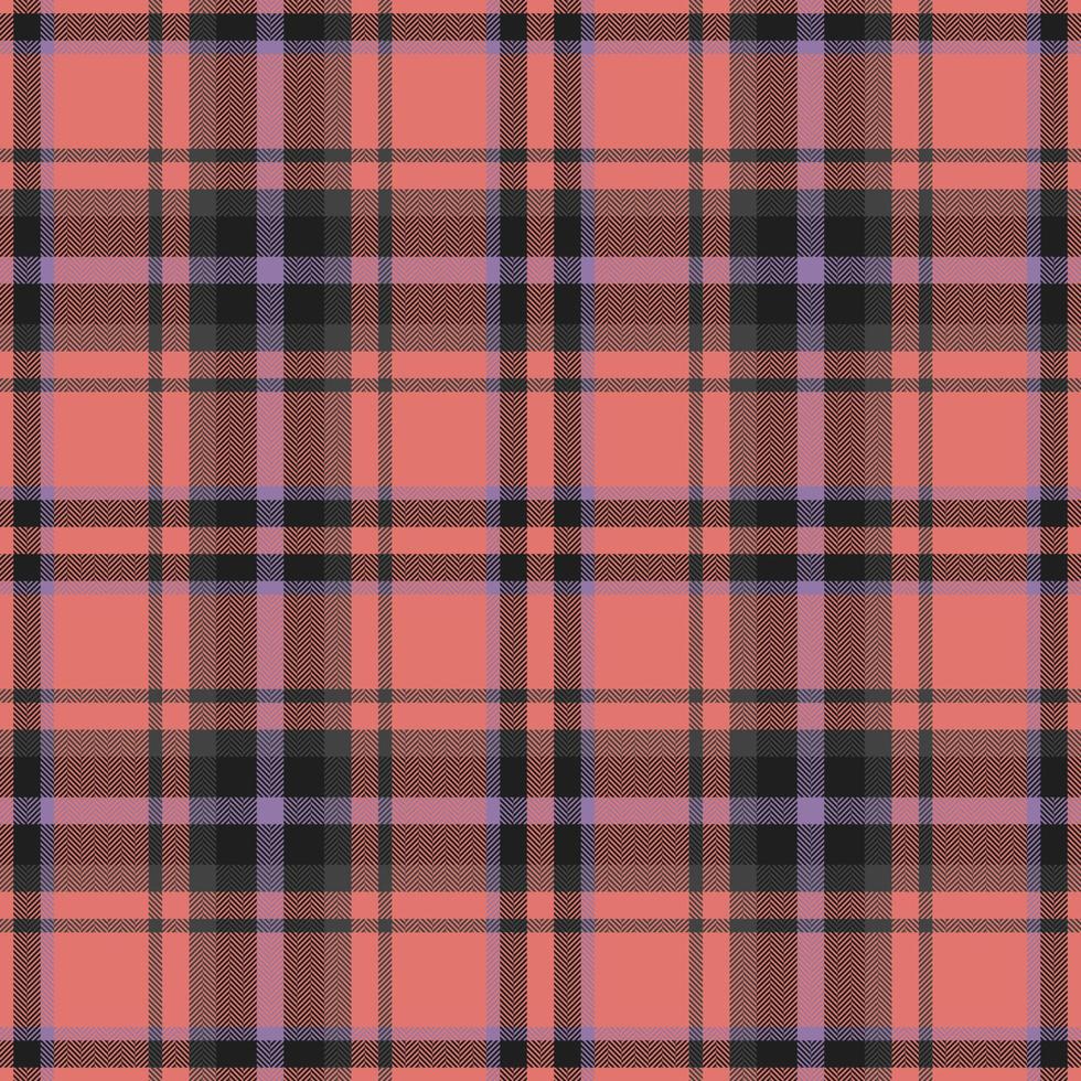 Plaid seamless pattern. Check fabric texture. Vector textile print.