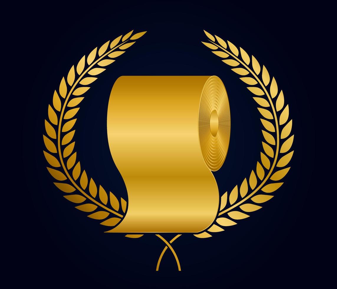 papel higiénico de oro como el premio más alto. una broma para trolear en internet. ilustración vectorial vector