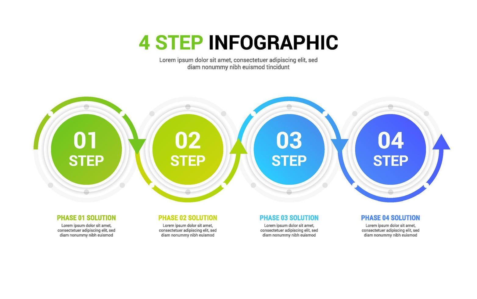 Infografía de 4 pasos vector