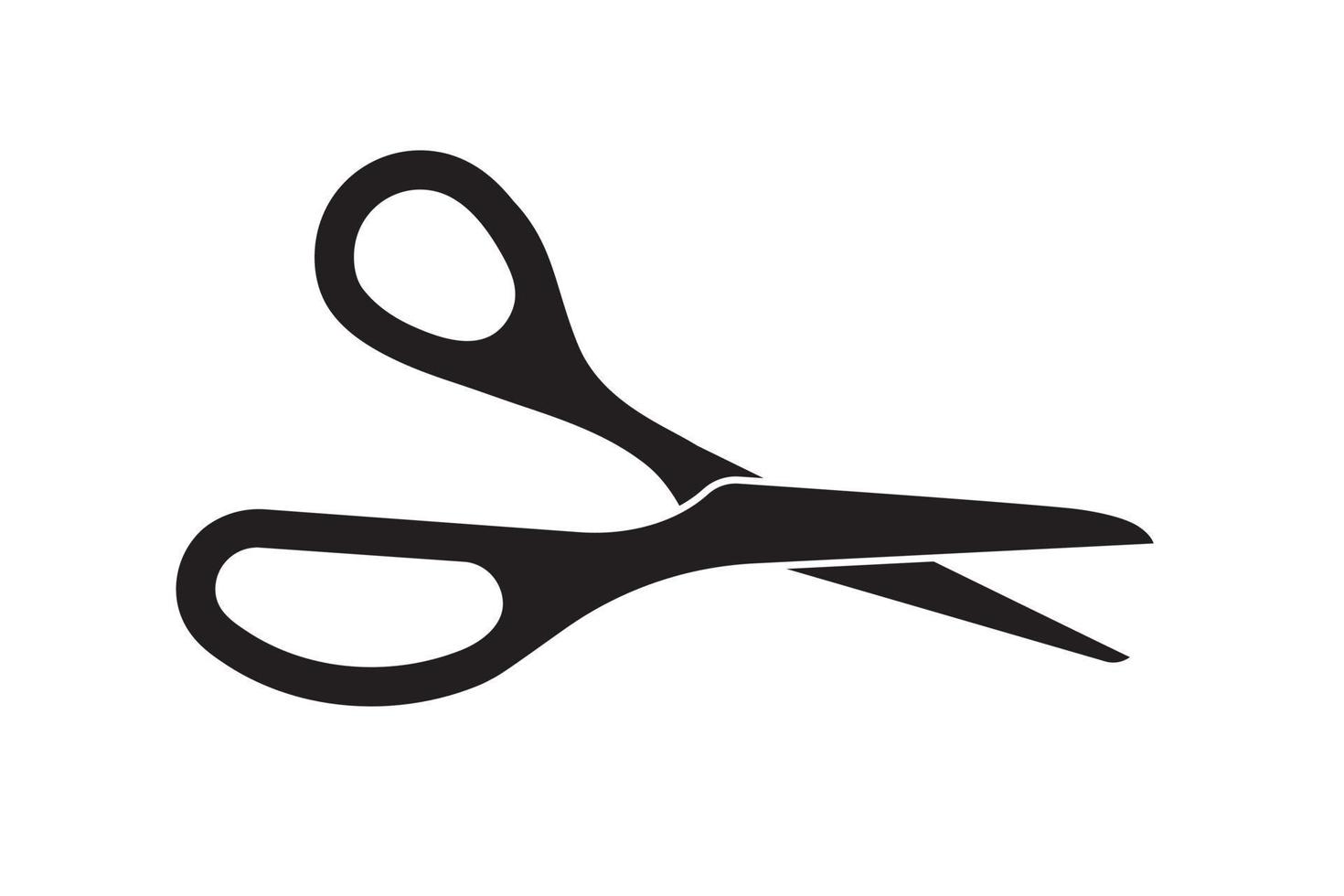 Scissors icon vector design. Cut out tool for paper or tailor work