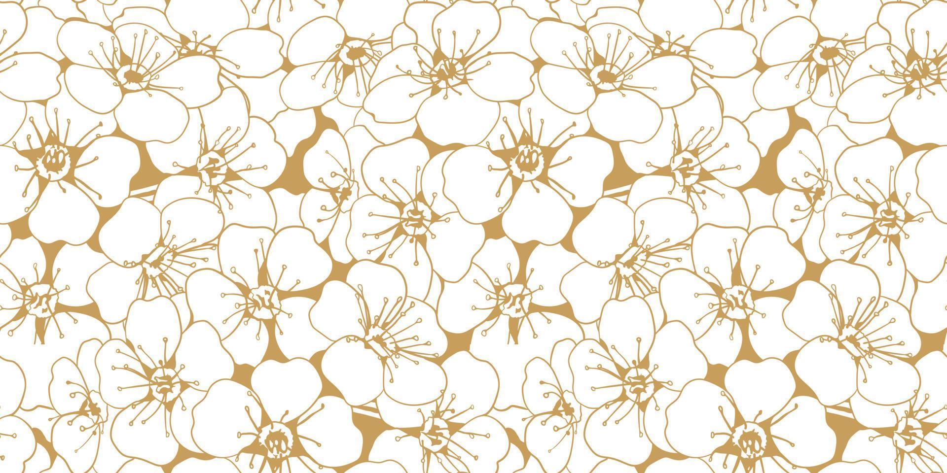 Floral seamless pattern design for fabric or wallpaper print. Flower vector textile decoration. Nature background.