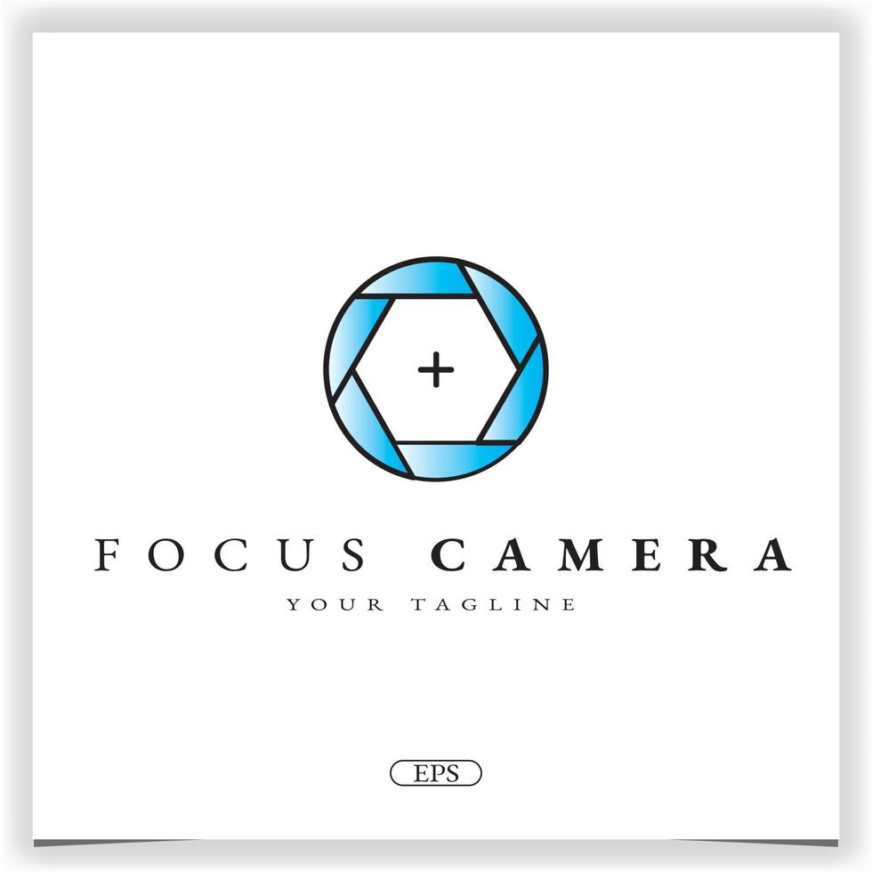focus camera logo premium elegant template vector eps 10