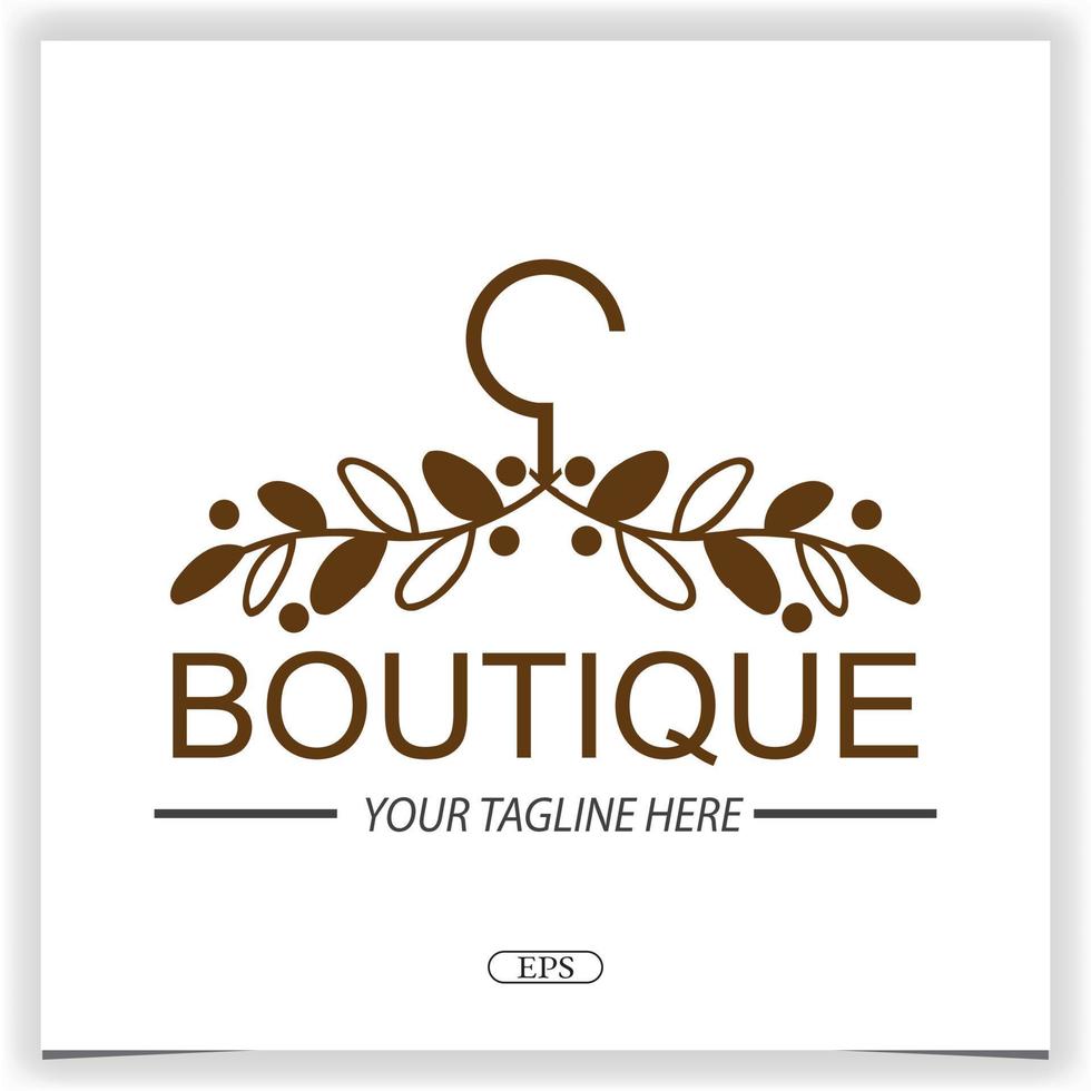 floral boutique logo premium elegant template vector eps 10