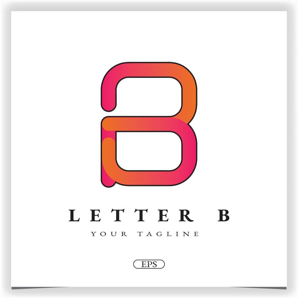 lujo letra b logo premium elegante plantilla vector eps 10