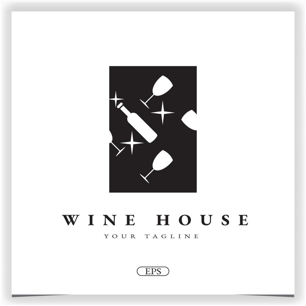 wine house logo premium elegant template vector eps 10