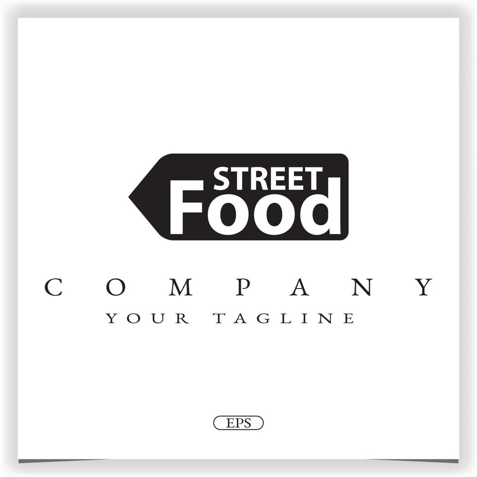 Street food logo premium elegant template vector eps 10