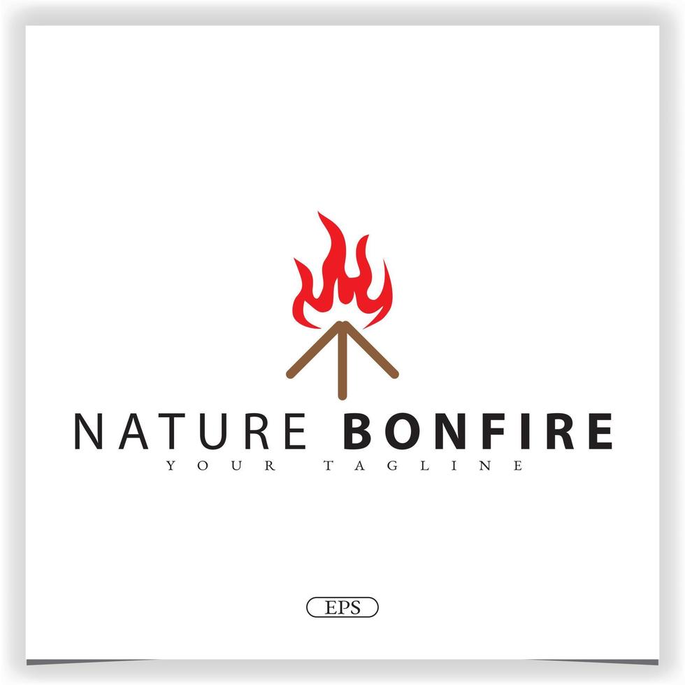 bonfire logo premium elegant template vector eps 10