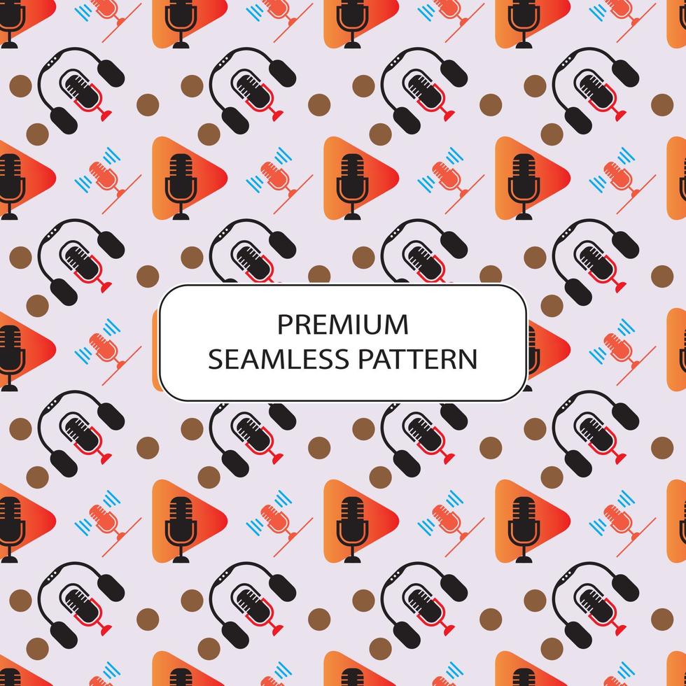podcast seamless pattern abstract premium vector design