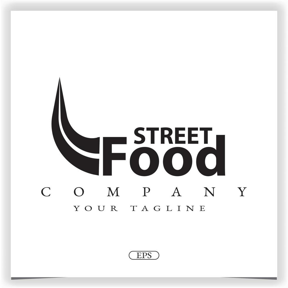 Street food logo premium elegant template vector eps 10