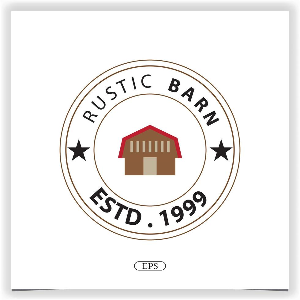 Rustic barn logo premium elegant template vector eps 10