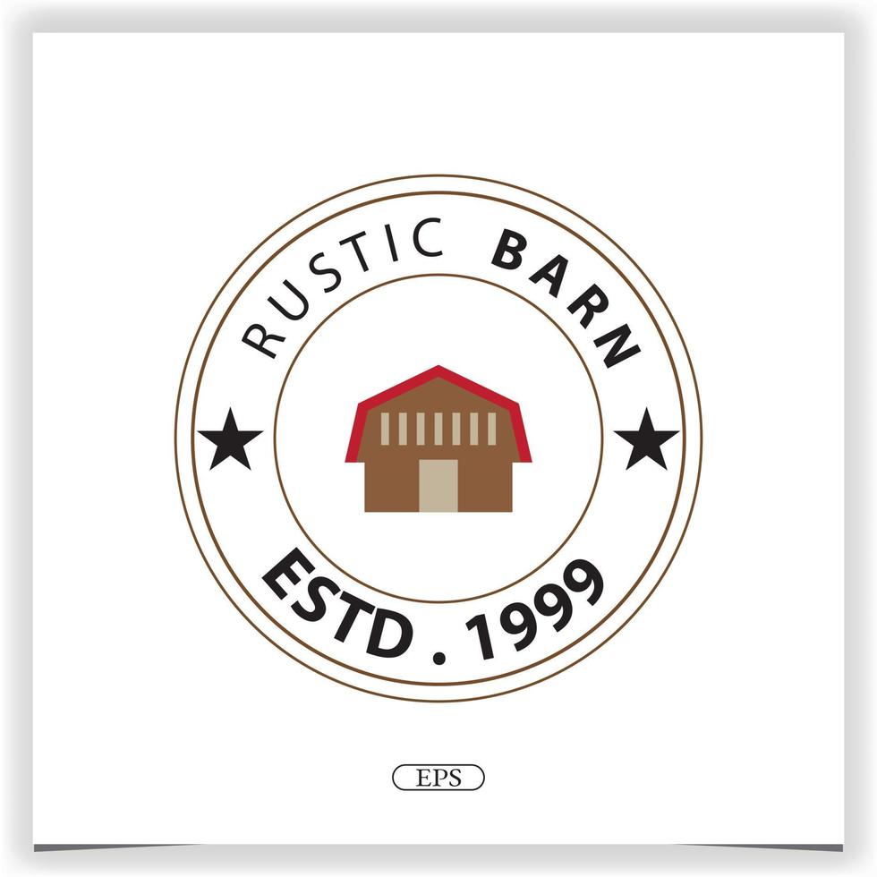 rústico granero logo premium elegante plantilla vector eps 10