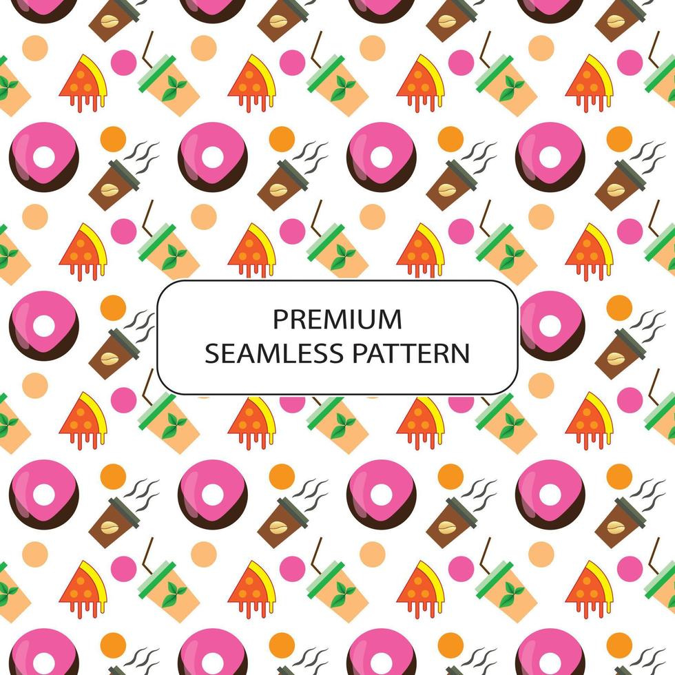 food and baverages seamless pattern abstract premium vector design