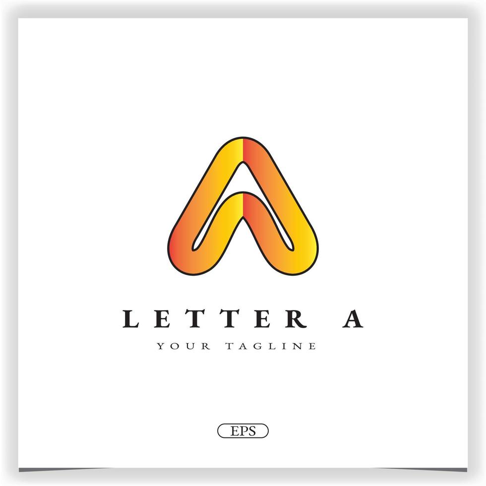 letra a logo premium elegante plantilla vector eps 10