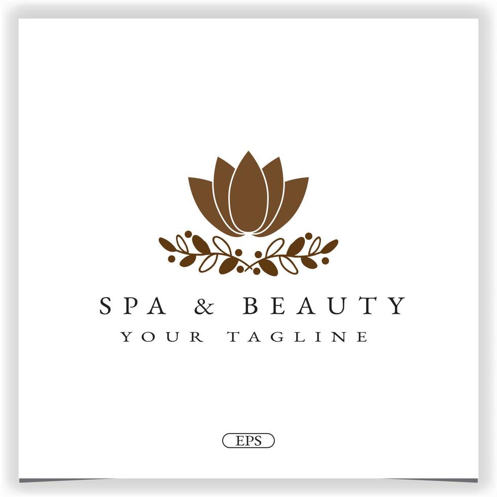 spa and beauty lotus logo premium elegant template vector eps 10