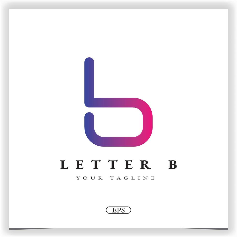 lujo letra b logo premium elegante plantilla vector eps 10