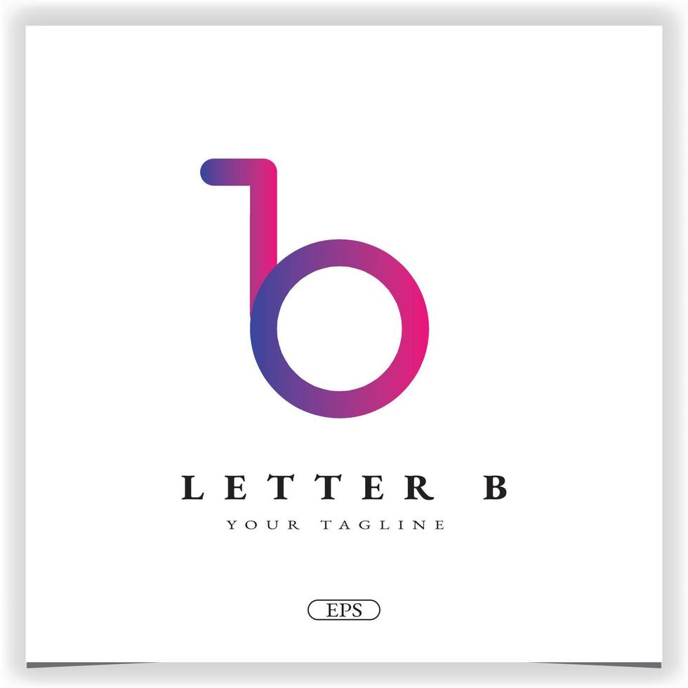 luxury letter b logo premium elegant template vector eps 10