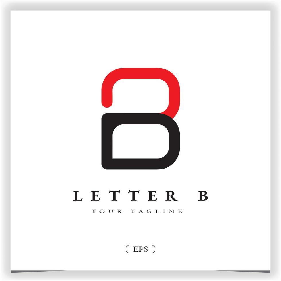 luxury letter b logo premium elegant template vector eps 10