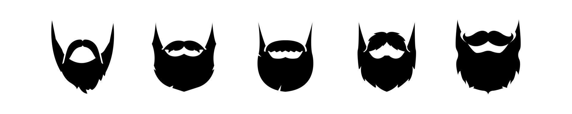 gentelman con logo de barba. ilustración vectorial vector