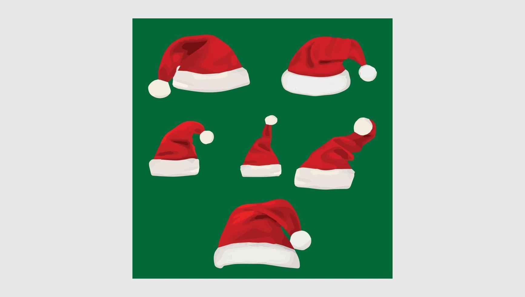 Santa Claus Christmas hats Decoration vector