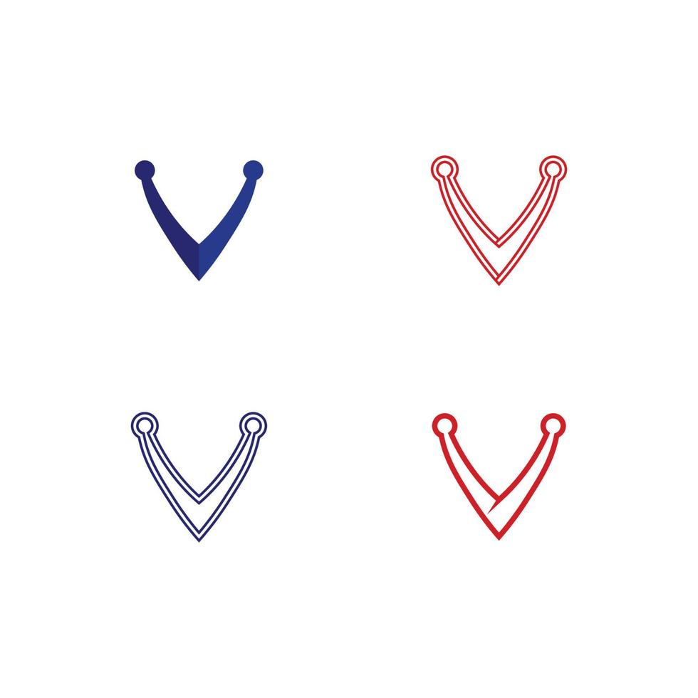 V Letter Logo Template vector