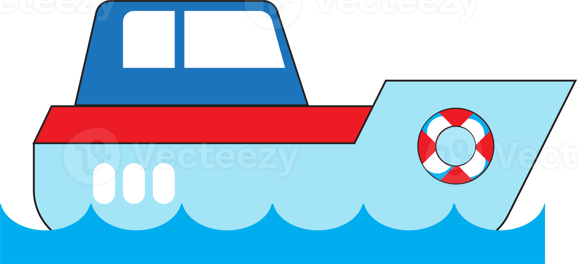 sea travel cartoon bundle set png