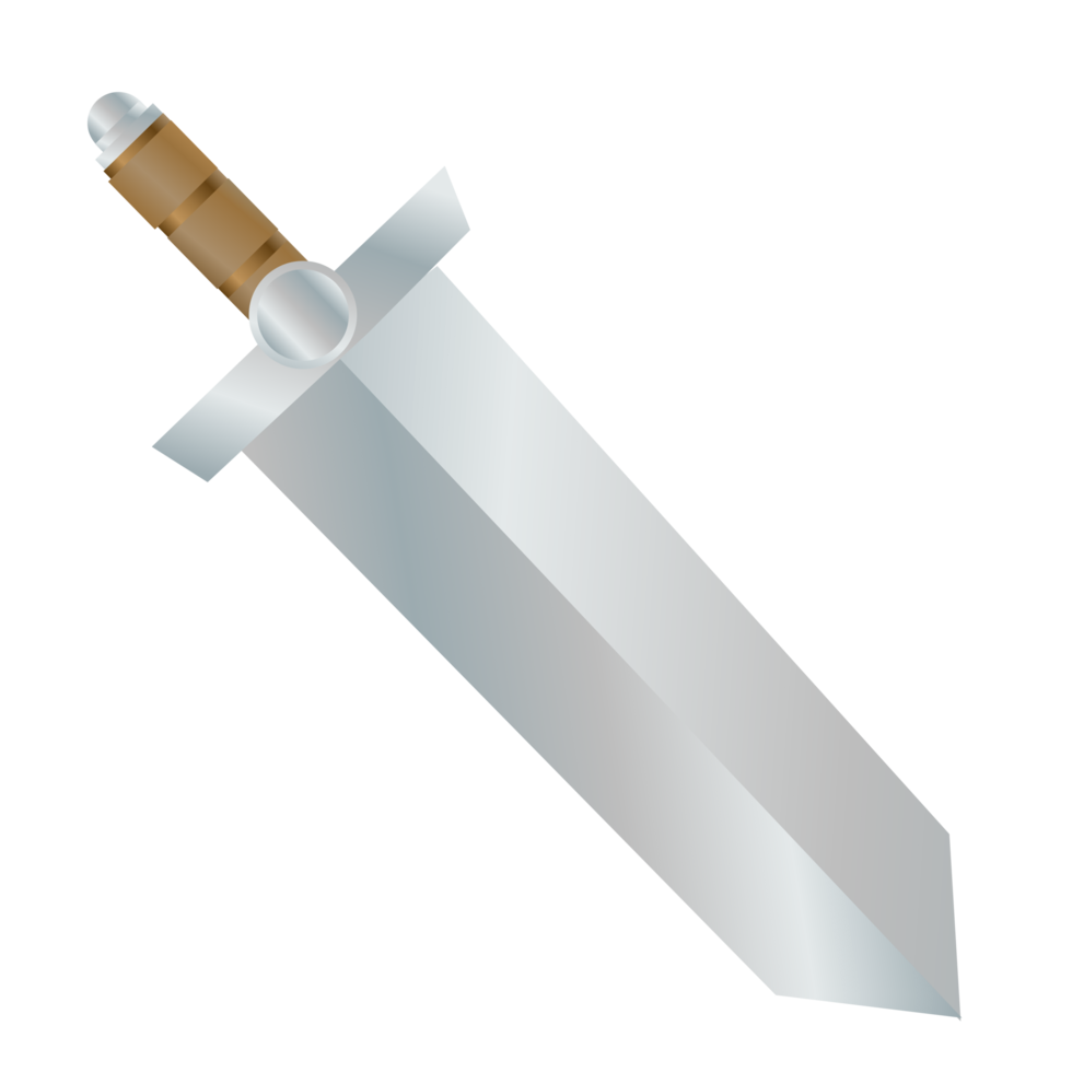 two-handed great iron sword with png transparent background