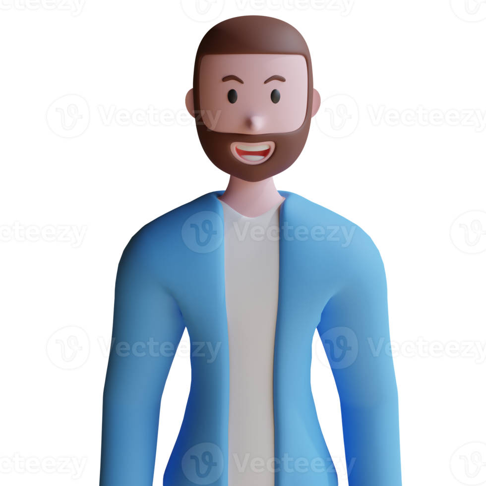 3D-Illustration Zeichentrickfigur Geschäftsmann png