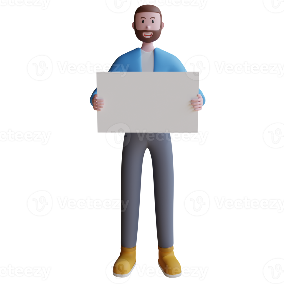 3D-Illustration Zeichentrickfigur Geschäftsmann png