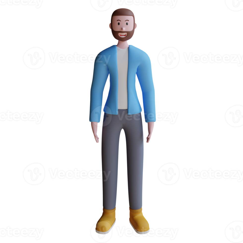 Empresario de personaje de dibujos animados de ilustración 3d png