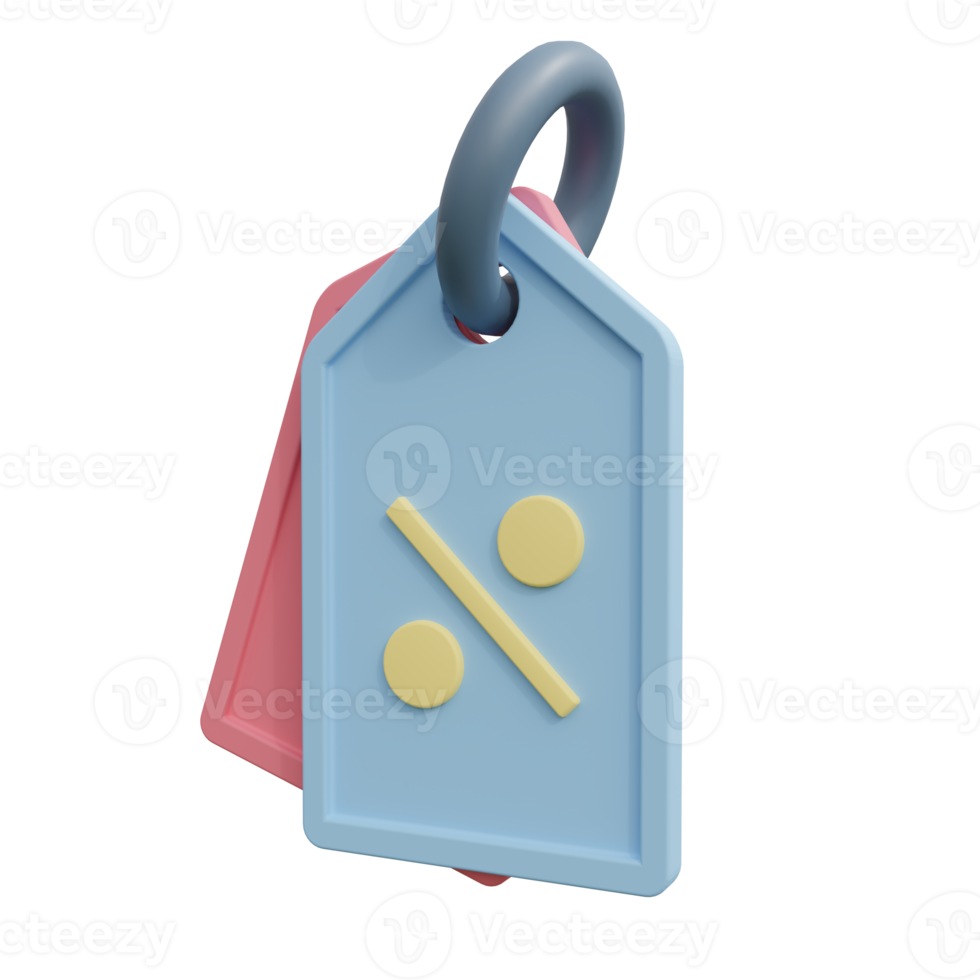 discount tag 3d icon illustration png