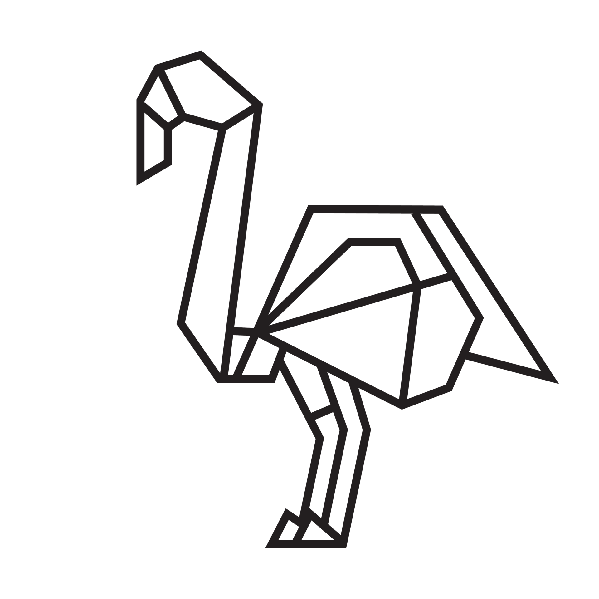 Free diseño de ilustración de origami de grúa. arte lineal geométrico para  icono, logotipo, elemento de diseño, etc. 11117483 PNG with Transparent  Background