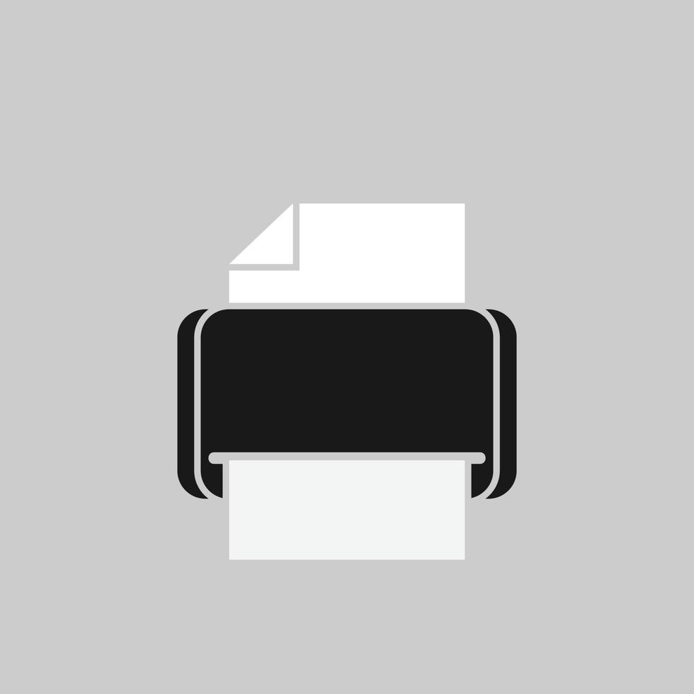 Copy, device, printer icon. Vector illustration, flat design.