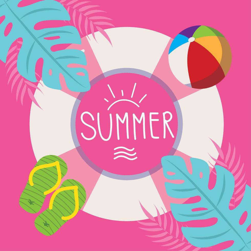 summer vacation season vector