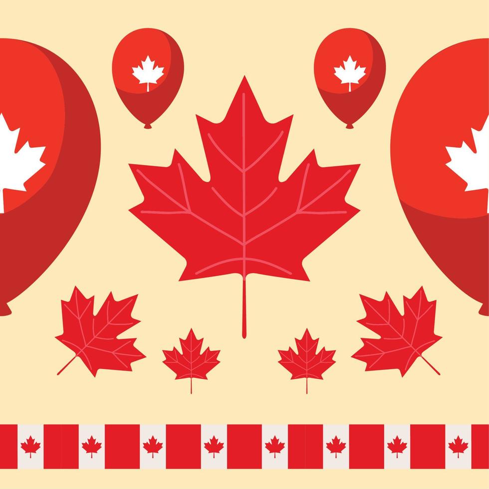 canada day independence vector